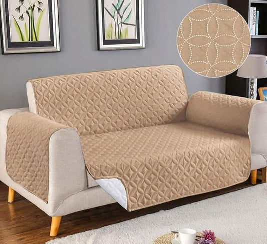 ULTRASONIC QUILTED SOFA COVER - Skin golden