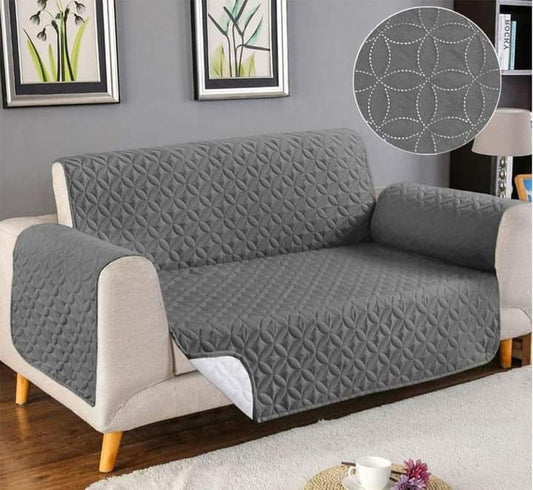 ULTRASONIC QUILTED SOFA COVERS - Grey