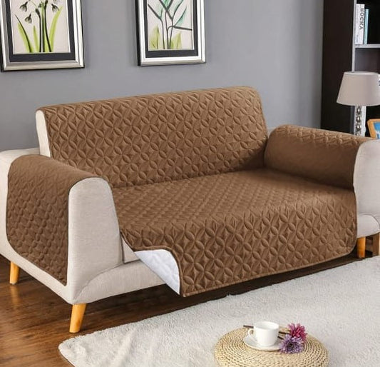 ULTRASONIC QUILTED SOFA COVERS - Brown